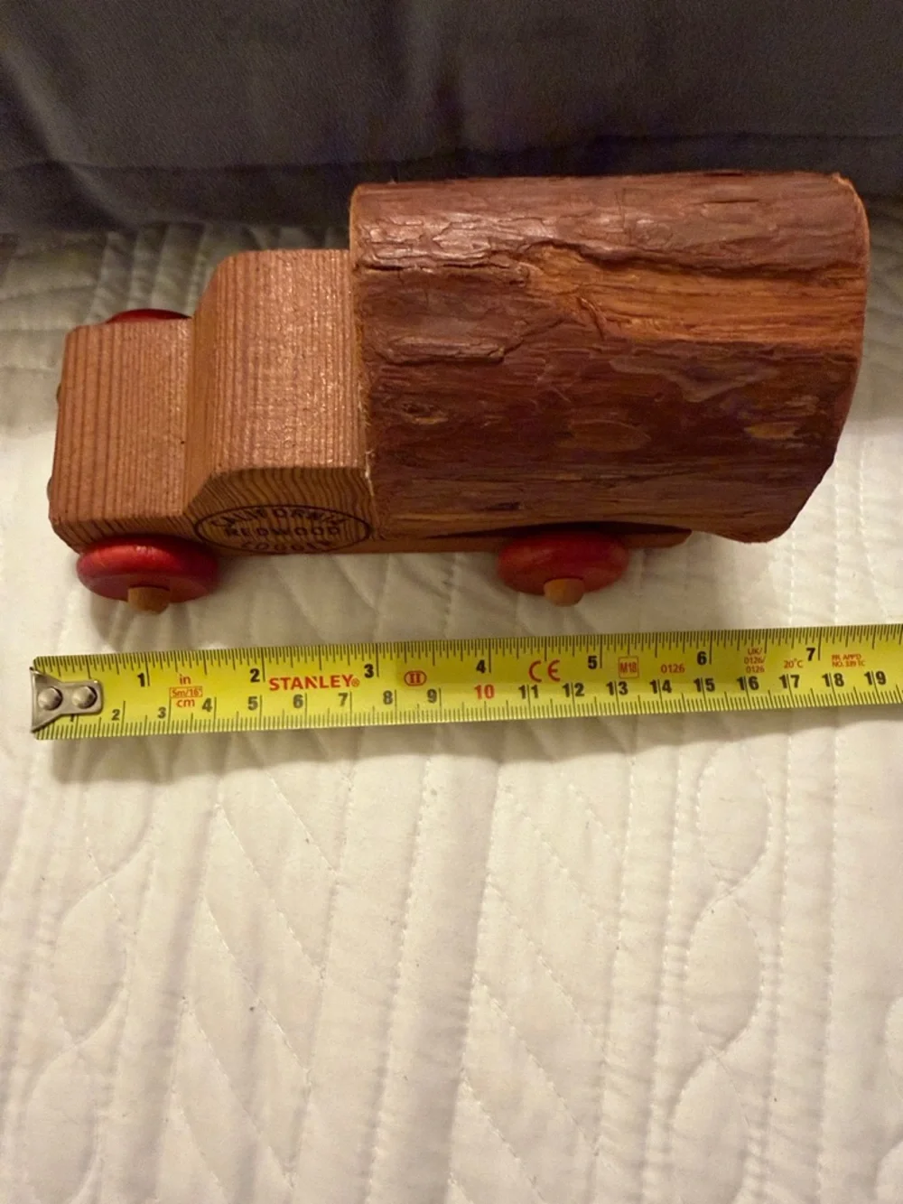 Wooden Toy Truck California Redwood Logger Vintage Collectible